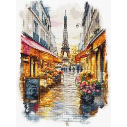 Kit de point de croix "Paris" 23x31 cm SLETIL9929