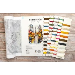 Kit de point de croix "Paris" 23x31 cm SLETIL9929