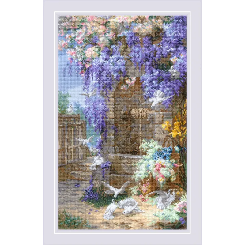 Kreuzstich-Set "Frühling nach einem Gemälde von E. Bidou" 30x50 cm SR2279