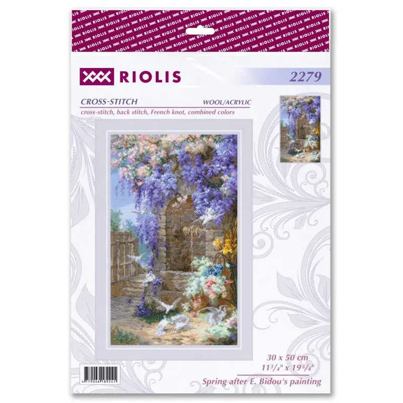 Kreuzstich-Set "Frühling nach einem Gemälde von E. Bidou" 30x50 cm SR2279