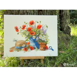 Siuvinėjimo kryželiu rinkinys Vasaros natiurmortas 28x38 SK252