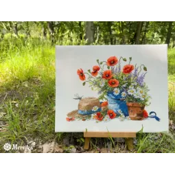 Siuvinėjimo kryželiu rinkinys Vasaros natiurmortas 28x38 SK252