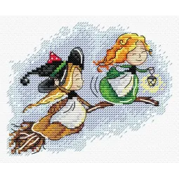 Cross-stitch kit "Flying on a broom" SM-674