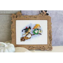 Kreuzstich-Set "Fliegen auf einem Besen" SM-674