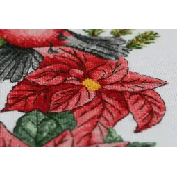 Набор для вышивания крестиком Рождественский венок (Зимняя сказка) 25x27 см AAH-154