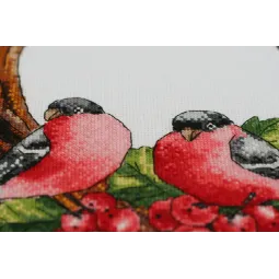 Siuvinėjimo kryželiu rinkinys Kalėdų vainikas (Žiemos pasaka) 25x27 cm AAH-154
