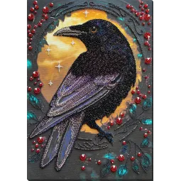 Main Bead Embroidery Kit Black raven (Deco scenes) 25x35 cm AAB-904