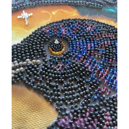 Haupt-Perlenstickerei-Set Schwarzer Rabe (Deco-Szenen) 25x35 cm AAB-904