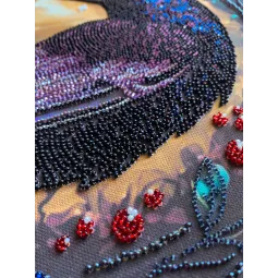 Основной Набор для вышивки бисером Черный ворон (Деко сцены) 25x35 cm AAB-904