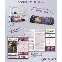 Основной Набор для вышивки бисером Черный ворон (Деко сцены) 25x35 cm AAB-904