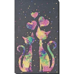 Haupt-Perlenstickerei-Set Kittens' purrings 25x42 cm AAB-744