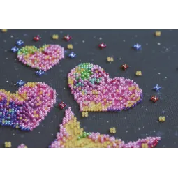 Haupt-Perlenstickerei-Set Kittens' purrings 25x42 cm AAB-744