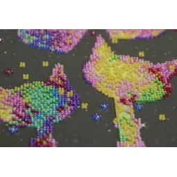 Основной набор для вышивания бисером «Мурлыканье котят» 25x42 см AAB-744