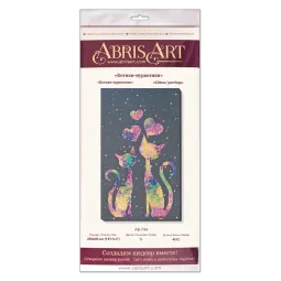 Основной набор для вышивания бисером «Мурлыканье котят» 25x42 см AAB-744