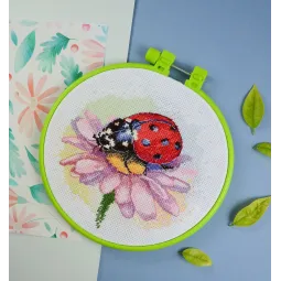 Cross-stitch kits with Hoop Included Sunny Bedryk 17x17 cm AAHM-078