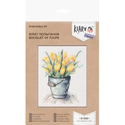 Набор для вышивания крестиком KLART "Букет тюльпанов" KL8-530