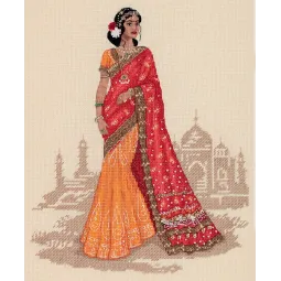Kreuzstich-Set PANNA "Frauen der Welt. Indien" PNM-7245