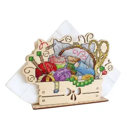 Вышивка крестом на деревянной основе "Подставка под салфетки "Handicraft corner" SO-107