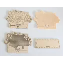 Point de croix sur base en bois "Porte-serviette "Coin artisanat" SO-107