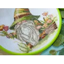 Kit de point de croix avec cercle inclus Fleuriste 15x15 cm AAHM-088