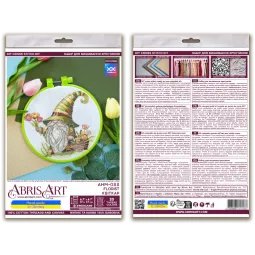 Cross-stitch kit with Hoop Included Florist 15x15 cm AAHM-088
