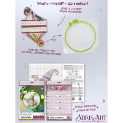 Cross-stitch kit with Hoop Included Florist 15x15 cm AAHM-088