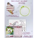 Kit de point de croix avec cercle inclus Fleuriste 15x15 cm AAHM-088