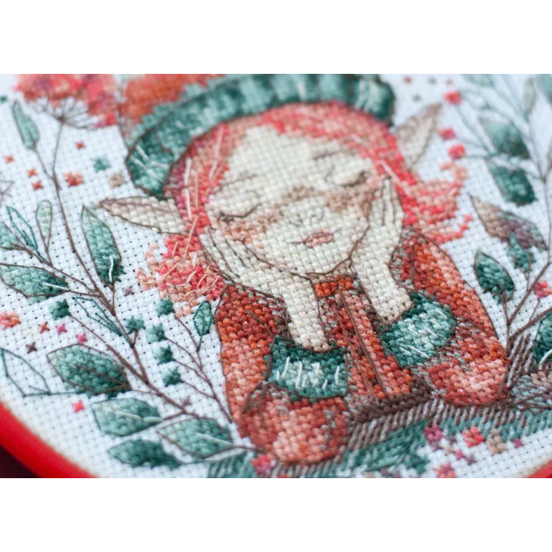 Kreuzstich-Set mit Rahmen In Träumen verloren 15x15 cm AAHM-085