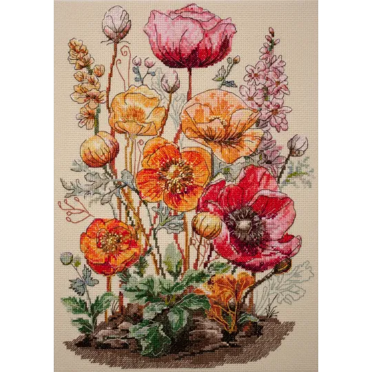 Kit de point de croix (Scènes Déco) Murmure de prairie 23x34 cm AAH-270
