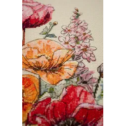 Kit de point de croix (Scènes Déco) Murmure de prairie 23x34 cm AAH-270