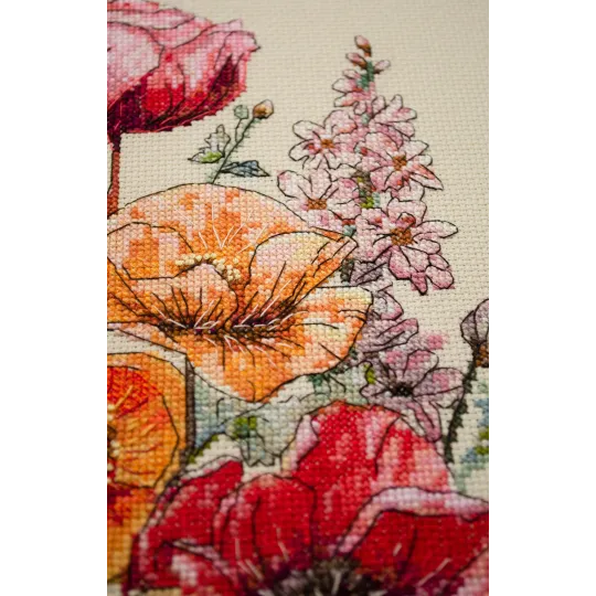 Kit de point de croix (Scènes Déco) Murmure de prairie 23x34 cm AAH-270