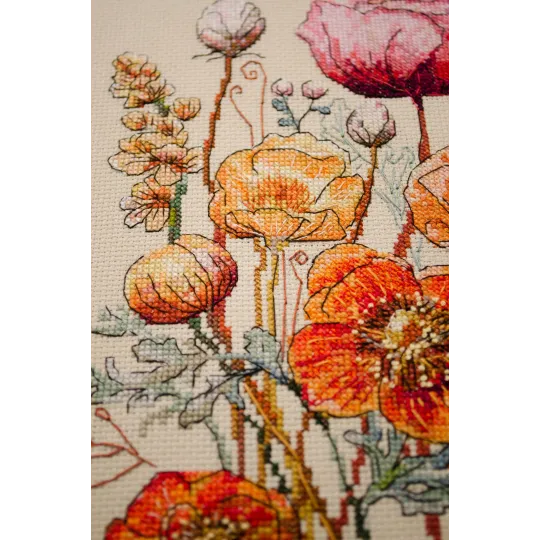 Kit de point de croix (Scènes Déco) Murmure de prairie 23x34 cm AAH-270