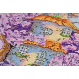 Kit de point de croix Maison magique (Scènes Déco) 27x30 cm AAH-187