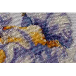 Kit de point de croix Iris (Fleurs) 21x30 cm AAH-142