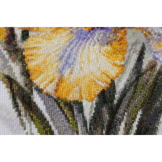 Kit de point de croix Iris (Fleurs) 21x30 cm AAH-142