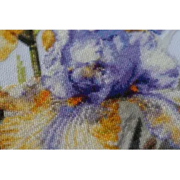 Kit de point de croix Iris (Fleurs) 21x30 cm AAH-142