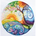 Kit de point de croix Premier lever du soleil (Scènes Déco) 24x24 cm AAH-134