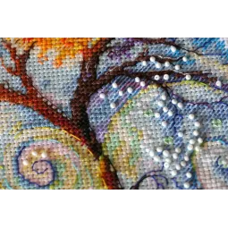 Kit de point de croix Premier lever du soleil (Scènes Déco) 24x24 cm AAH-134