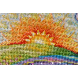 Kryželio siuvinėjimo rinkinys Pirmoji aušra (Deco Scenes) 24x24 cm AAH-134