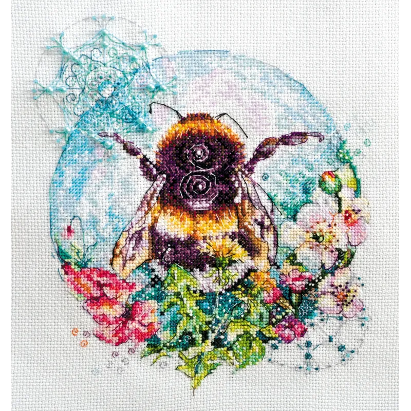 Cross-stitch kit Caramel spider web 19x22 cm AAH-085