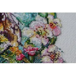 Kreuzstich-Set Karamell-Spinnennetz 19x22 cm AAH-085
