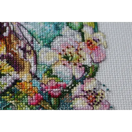 Набор для вышивания крестиком Карамельная паутина 19x22 см AAH-085