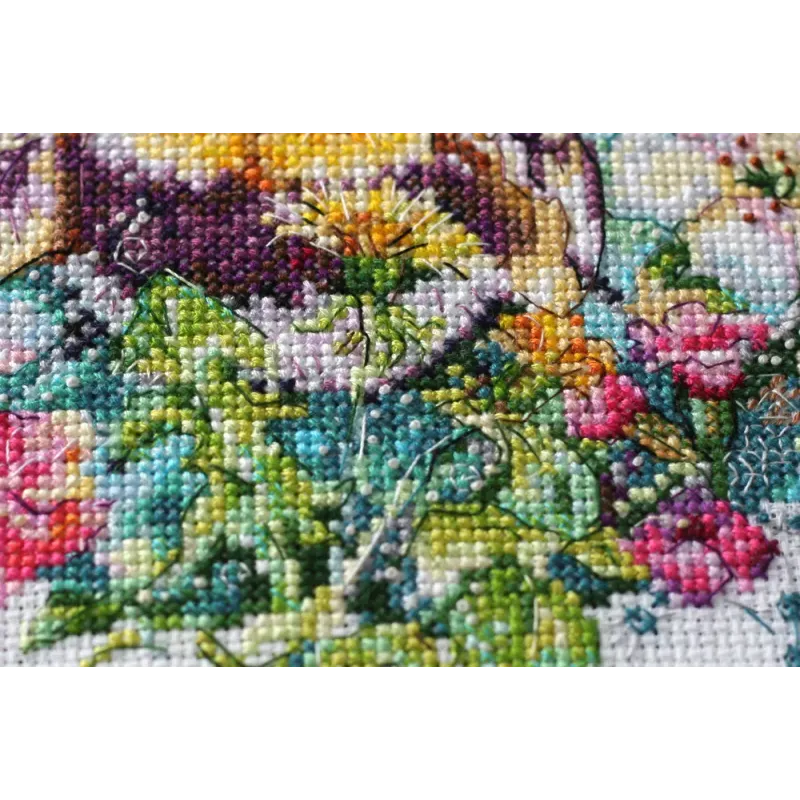 Cross-stitch kit Caramel spider web 19x22 cm AAH-085