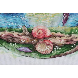 Kryželiu siuvinėjimo rinkinys Saulėtas rojus 25x25 cm AAH-074