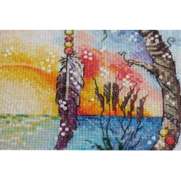 Kit de point de croix Paradis ensoleillé 25x25 cm AAH-074