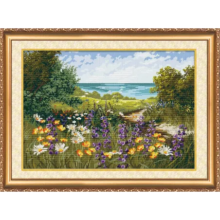 Kit de point de croix Lawn (Paysage) 48x30 cm AAH-007