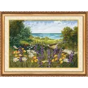 Набор для вышивания крестом Луг (Пейзаж) 48x30 см AAH-007