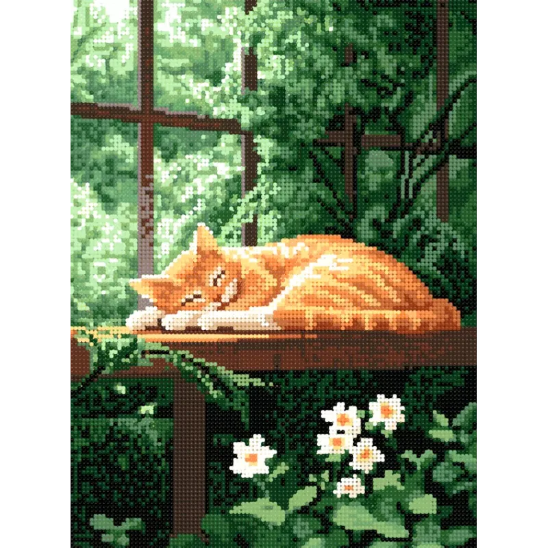 Diamond Painting with subframe Taking a nap 30x40 cm VA841
