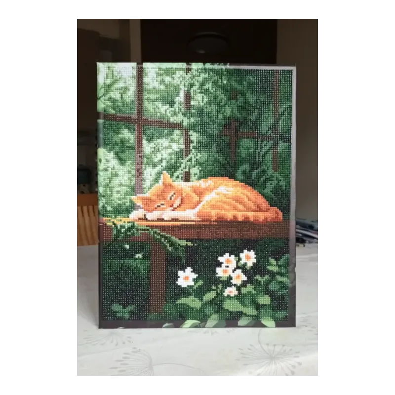 Diamant Malerei mit Unterrahmen Nickerchen machen 30x40 cm VA841
