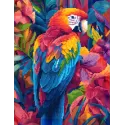 Алмазная мозаика на подрамнике "Яркий попугай" 40x50 см DP421